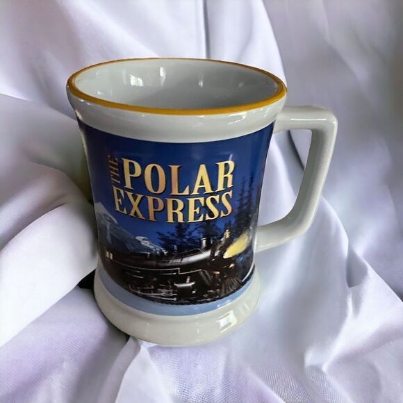 The Polar Express BELIEVE 3D Raised Ceramic Hot Chocolate Tea Coffee Mug Cup - Picture 1 of 5